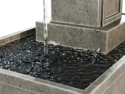 Austin Modern Water Fountain 3D model