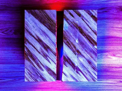 Cracked Wood Lamp 3D model