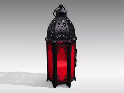 Moroccan Lantern 05 Low-poly 3D model