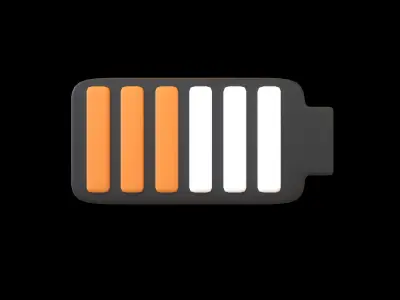 Battery Symbol v3 005 Low-poly 3D model