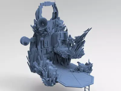 Heman Cliff Side cave 3D model