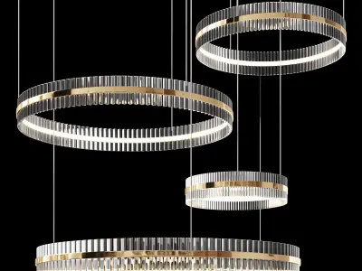 Baroncelli Saturno Chandelier 3D model