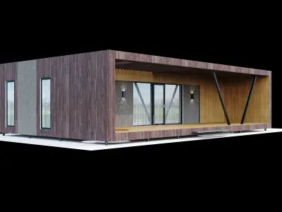 House in the Forest Modern House 3D model