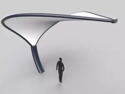 Tensile Canopy M3 Low-poly 3D model