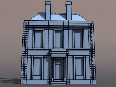 Apartment Building 42 Low-poly 3D model