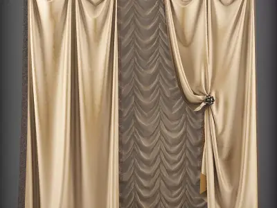 Curtain 3D model 132 Low-poly 3D model