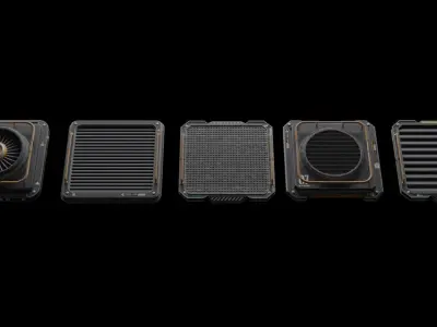 HyperVents V2  Low-poly 3D model