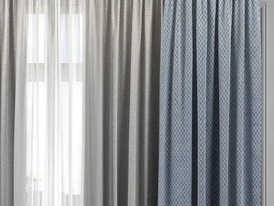 Curtain Set 301 3D model