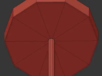 FONDO six light chandelier in brass with clear glass balls 3D model