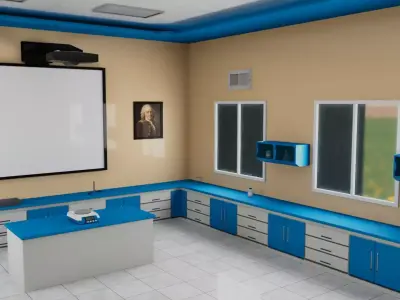 Conservation of mass lab Low-poly 3D model