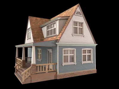 house Low-poly 3D model 20