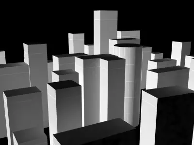 Night City Low-poly 3D model