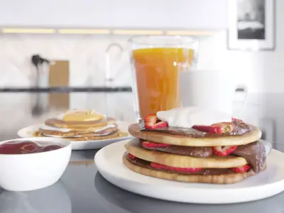 Breakfast Pancake Scene 3D model