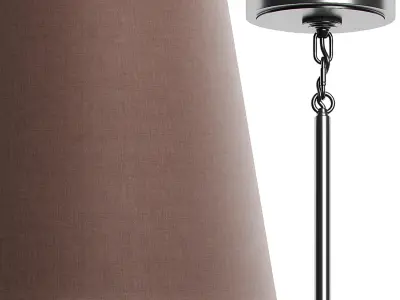 RESTORATION HARDWARE CICERO BARREL PENDANT Grey Linen 3D model