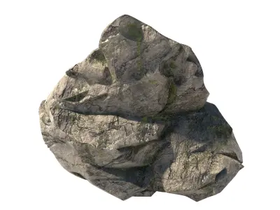 Sharp Cliff rock Low-poly 3D model