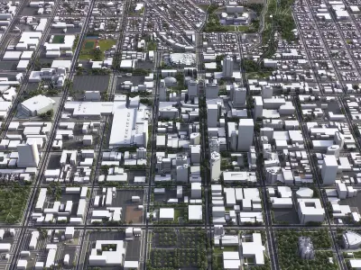 Salt Lake City Low-poly 3D model