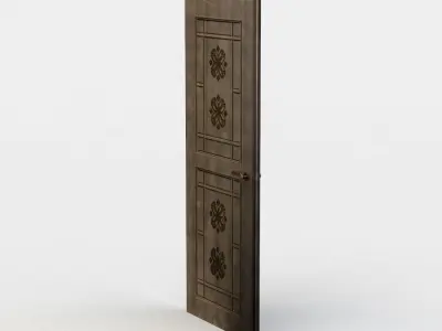 Door antique Low-poly 3D model purchase