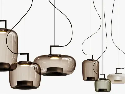 Brokis Brokisled Glass Pendant Lamp Double 3D model