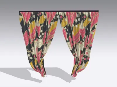 Curtain Low-poly 3D model 32