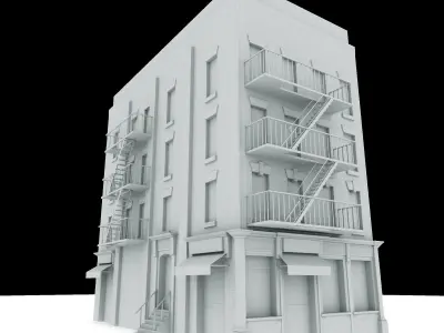Nyc Building 02 Type 1 Low-poly 3D model