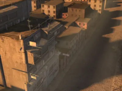 The ruins ruins cities waste fragments 3D model