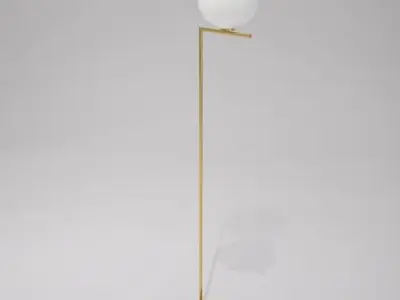 globe gold standard lamp Low-poly 3D model