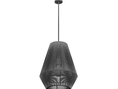 Bowie 1 Light Large Pendant in Natural Jute 3D model
