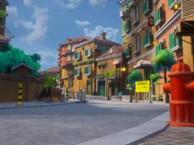 Solivara Stylized City Pack UE5  Low-poly 3D model