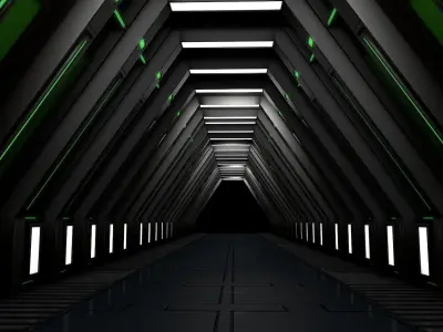 Sci Fi Tunnel  3D model