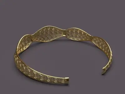 Light cuff bracelet 3D print model