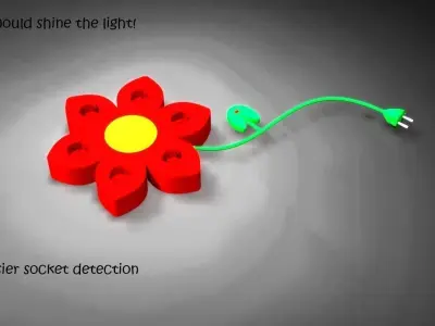 Flower socket Free 3D model