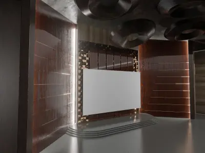 Conference hall Low-poly 3D model