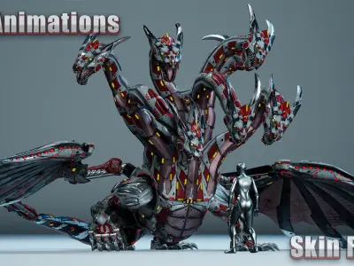 Sci-Fi Hydra Low-poly 3D model