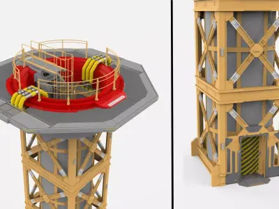 Sci-Fi elevator 1 3D model