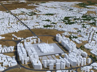  0186 - Al-Madinah Al-Munawara 3D Urban - 2D Drawings 3D model
