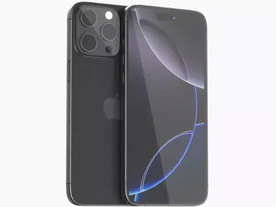 Apple iPhone 16 pro black 3D model