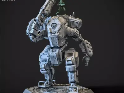 A Robot and His Big Robot 100mm 3D print model