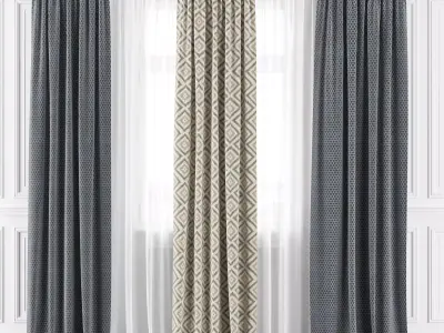 Curtain Set 101C 3D model