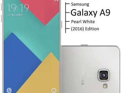 Samsung Galaxy A9 2016 Pearl White 3D model