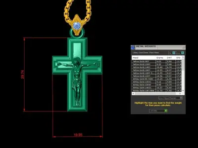 Jesus Pendant New Cad Design 3D model