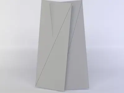 Green block Low-poly 3D model
