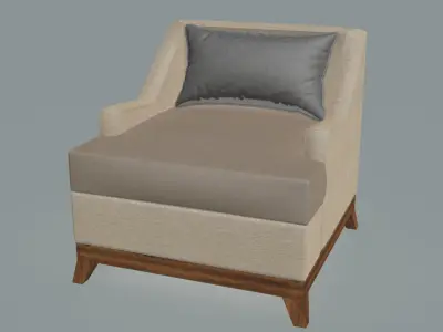Cortona Lounge Chair 3D model
