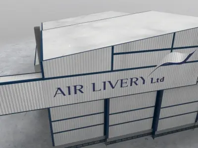 EGCC Hangar 4 Low-poly 3D model