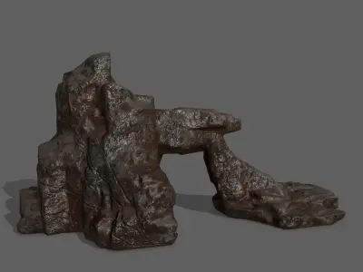 Rock Set Low-poly 3D model 5