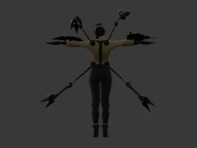 drill woman 3D model
