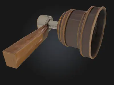 Gavel Majesty Symbolic Courtroom 3D model