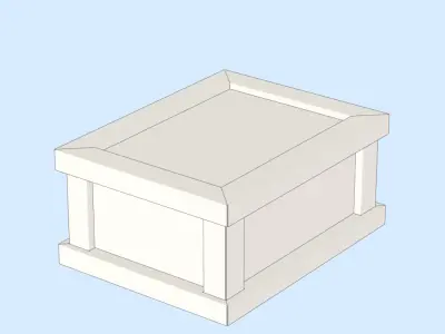 Wooden Box Free low-poly 3D model