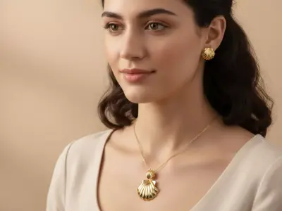 Aurelia Shell Half-Set jewelry 3D model - for her 3D print model