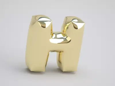 H Balloon Gold 3D model