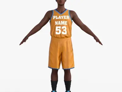 Realistic Basketball Player Low-poly 3D model